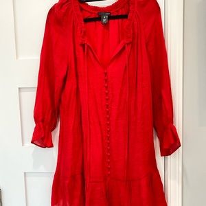 AQUA Linen Summer Dress